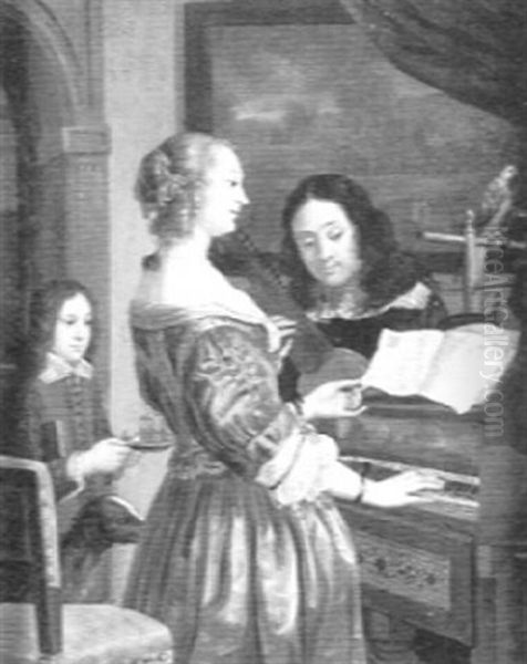 The Duet Oil Painting by Frans van Mieris