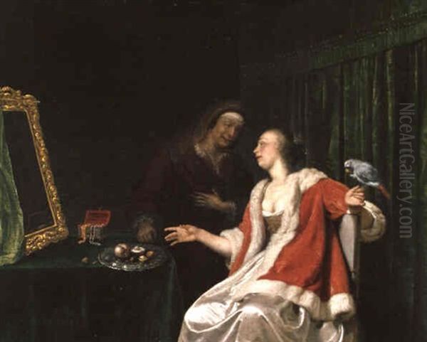 Vertumnus Und Pomona Oil Painting by Frans van Mieris