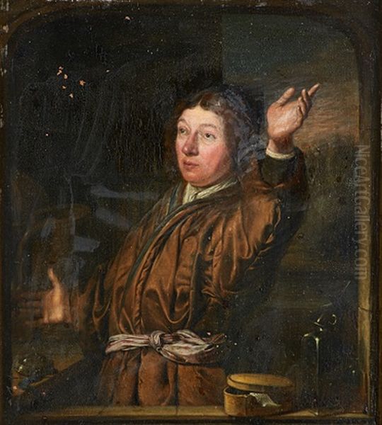 Alchemist Oil Painting by Willem Van Mieris Leiden
