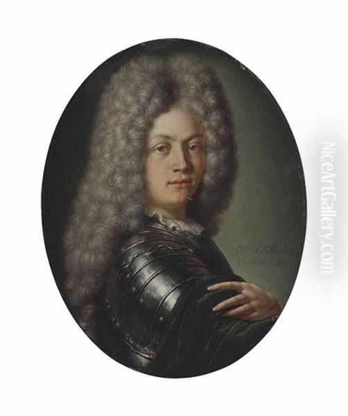 Portrait Of A Gentleman, Traditionally Identified As James Butler (1665-1745) 2nd Duke Of Ormonde, Kg Kt Oil Painting by Willem Van Mieris Leiden