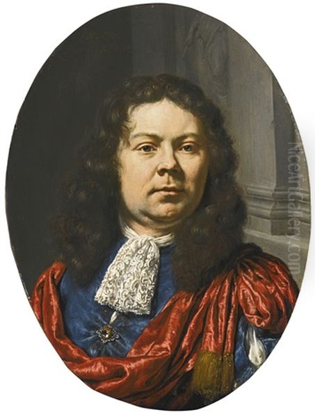 Portrait Of Willem Cornelisz. Backer, Bust-length Oil Painting by Willem Van Mieris Leiden