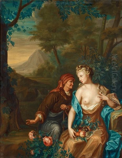 Vertumnus Och Pomona Oil Painting by Willem Van Mieris Leiden