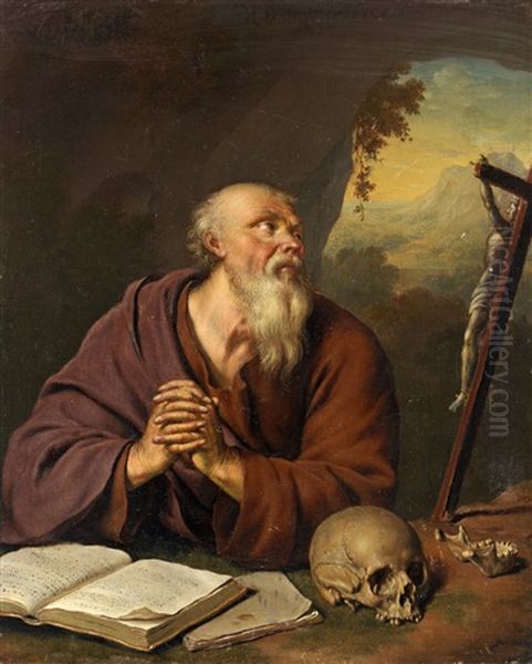 Den Helige Hieronymus Oil Painting by Willem Van Mieris Leiden