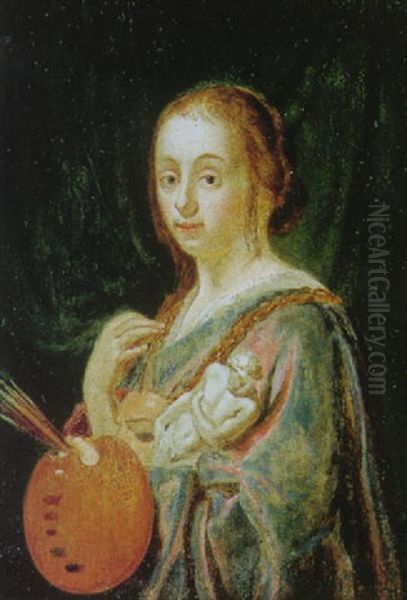 Allegory Of Painting Oil Painting by Willem Van Mieris Leiden