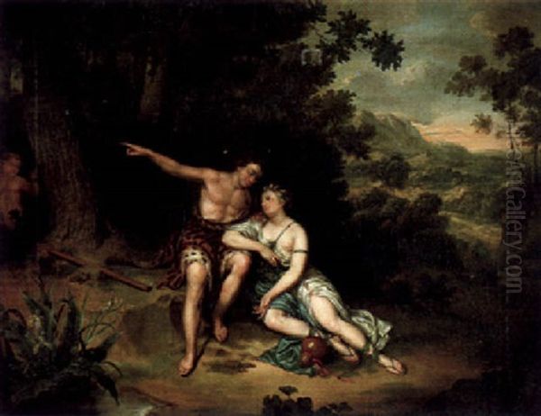 Bacchus Och Ariadne Oil Painting by Willem Van Mieris Leiden