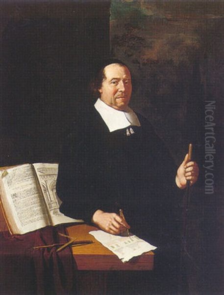 Portrait Of An Architect Oil Painting by Willem Van Mieris Leiden