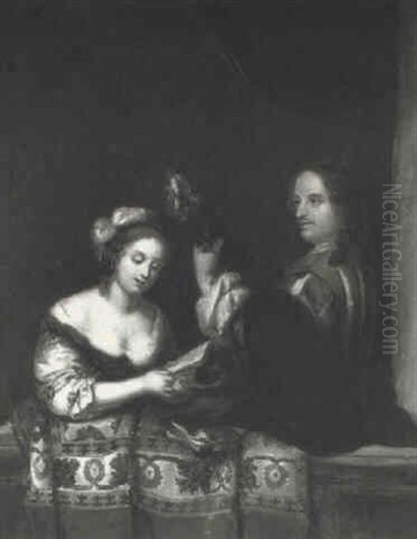 The Duet Oil Painting by Willem Van Mieris Leiden