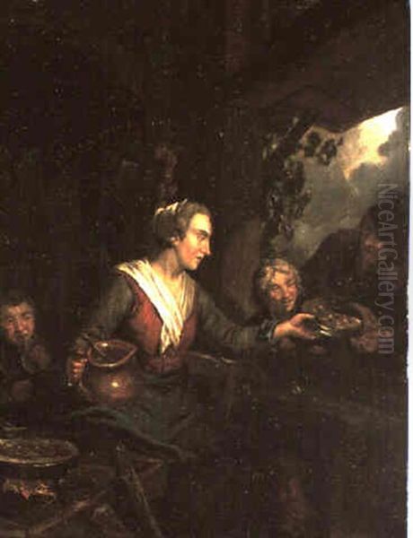 La Fritellaia Oil Painting by Willem Van Mieris Leiden