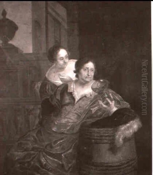 Bei Der Kupplerin Oil Painting by Willem Van Mieris Leiden