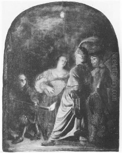 The Serenade Oil Painting by Willem Van Mieris Leiden