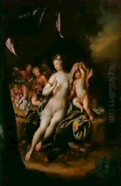 Le Repos De Diane Oil Painting by Willem Van Mieris Leiden