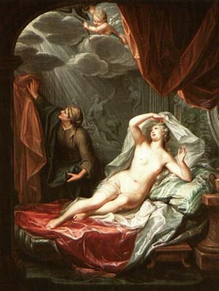 Danae And The Shower Of Gold Oil Painting by Willem Van Mieris Leiden