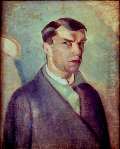 Autoportret Oil Painting by Jacek Mierzejewski