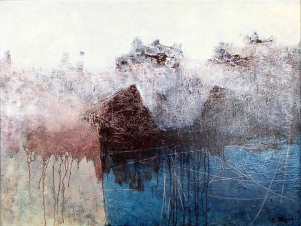 Il Pleut Oil Painting by Kotaro Migishi