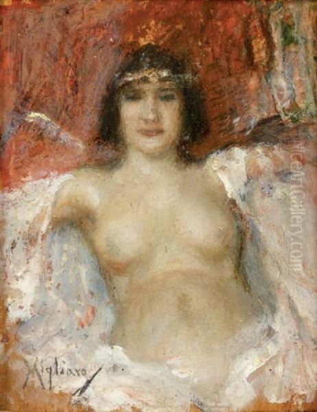 Le Modele Oil Painting by Vincenzo Migliaro