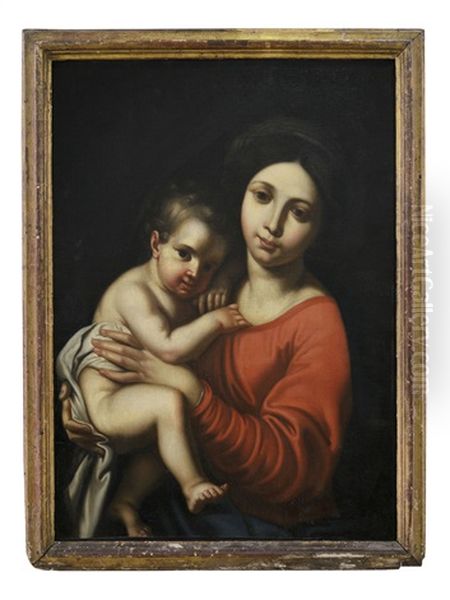 Madonna Con Bambino Oil Painting by Pierre Mignard