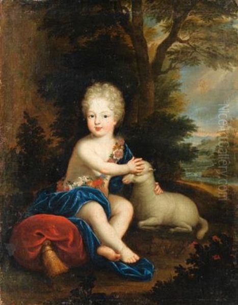 Portrait D'enfant En Berger Oil Painting by Pierre Mignard