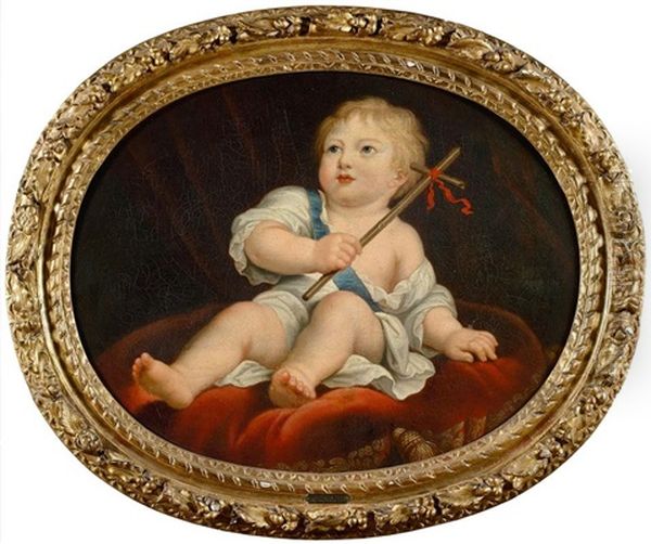 Portrait Du Duc De Berry Enfant Oil Painting by Pierre Mignard