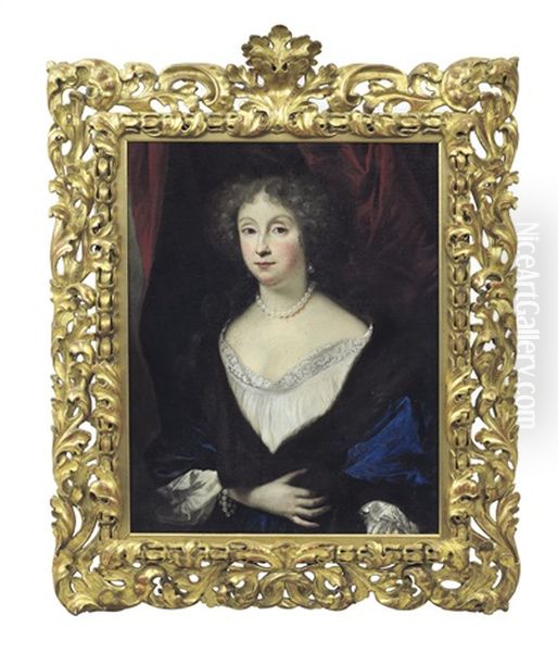 Ritratto Di Gentildonna Con Filo Di Perle Oil Painting by Pierre Mignard