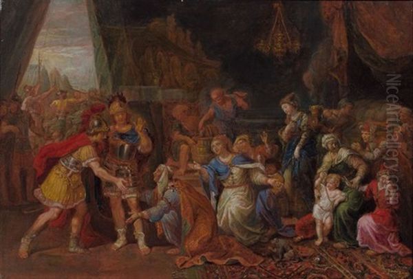 La Famille De Darius Aux Pieds D'alexandre Oil Painting by Pierre Mignard