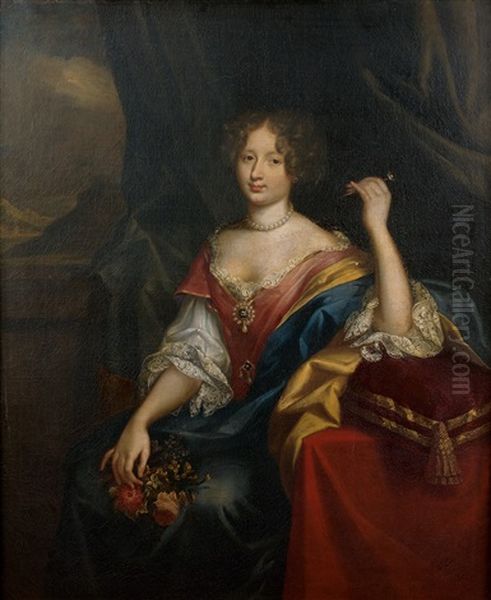 Portrait De Femme Oil Painting by Pierre Mignard