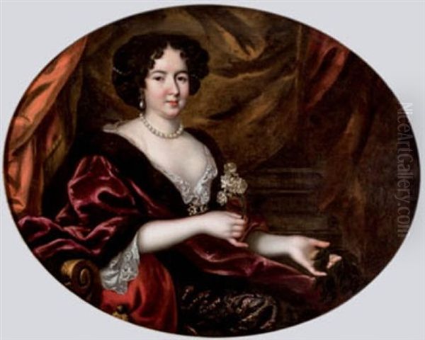 Retrato De Dama Oil Painting by Pierre Mignard