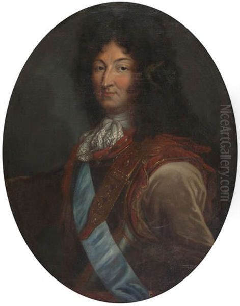 Portrait Du Roi Louis Xiv Oil Painting by Pierre Mignard