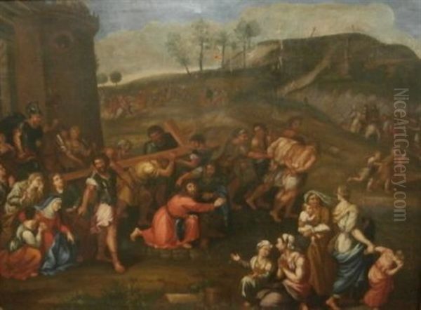 Le Portement De Croix Oil Painting by Pierre Mignard