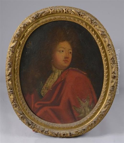 Portrait Du Dauphin Oil Painting by Pierre Mignard