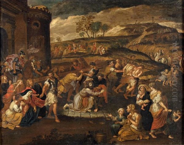 Kreuzweg Christi, Kopie Nach Dem Original Im Louvre Paris Oil Painting by Pierre Mignard
