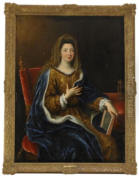 Madame De Maintenon Oil Painting by Pierre Mignard