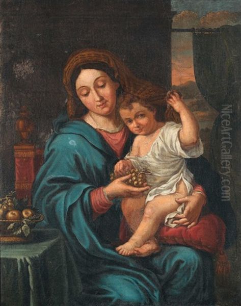 La Vierge A La Grappe Oil Painting by Pierre Mignard