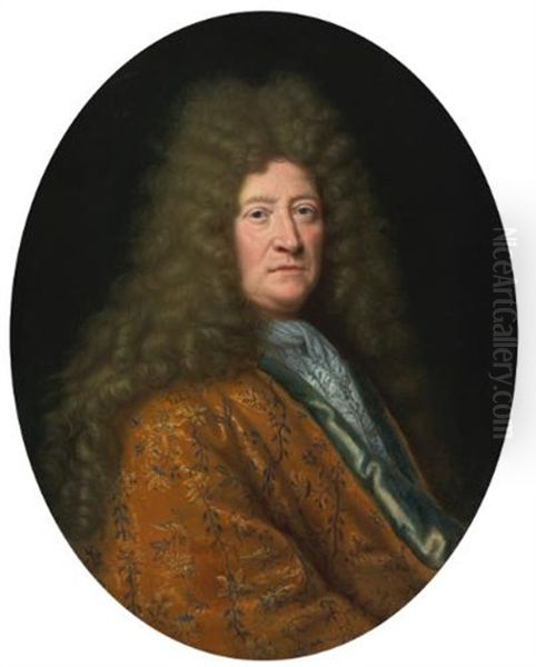 Portrait Of The Edouard Colbert, Marquis De Villacerf Oil Painting by Pierre Mignard
