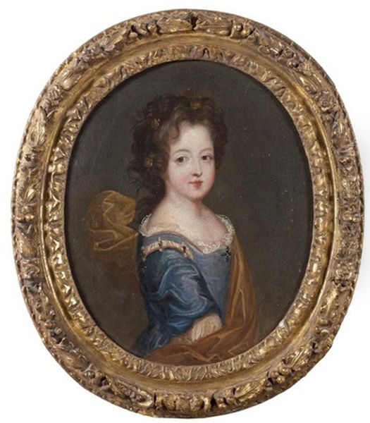 Portraits De Jeunes Filles (various Works) Oil Painting by Pierre Mignard