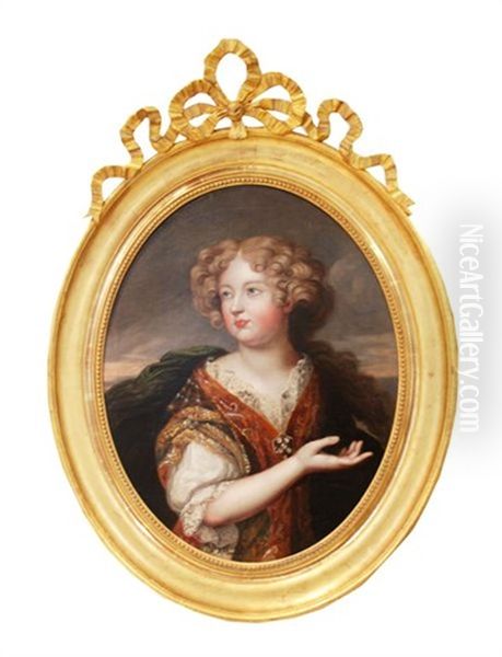 Portrait De Femme Oil Painting by Pierre Mignard