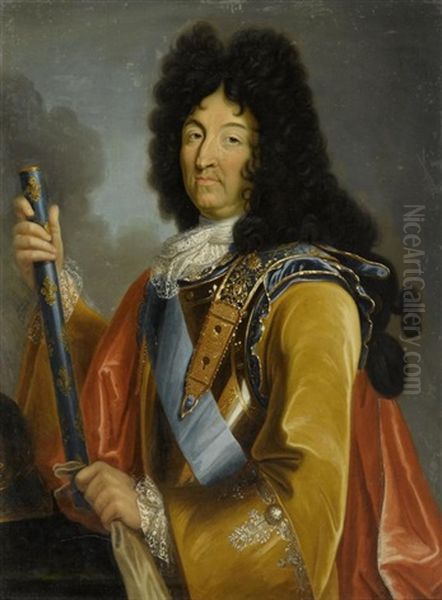 Portrait Des Franzosischen Konigs Louis Xiv Oil Painting by Pierre Mignard