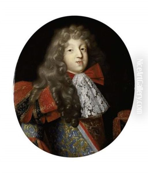 Portrait Du Grand Dauphin Oil Painting by Pierre Mignard