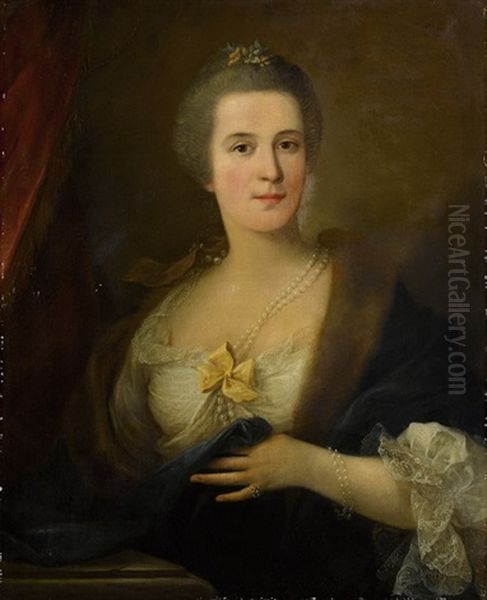Portrat Der Madame De Maintenant? Oil Painting by Pierre Mignard
