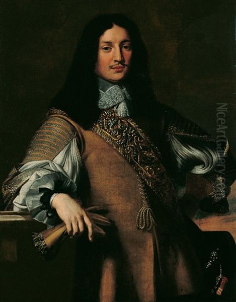 Bildnis Eines Jungen Offiziers Oil Painting by Pierre Mignard