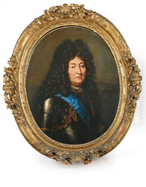 Portrait De Monsieur, Frere Du Roi Louis Xiv Oil Painting by Pierre Mignard