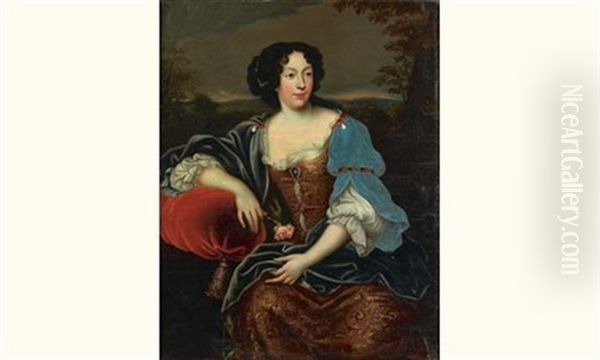 Portrait De Madame De Montespan Oil Painting by Pierre Mignard