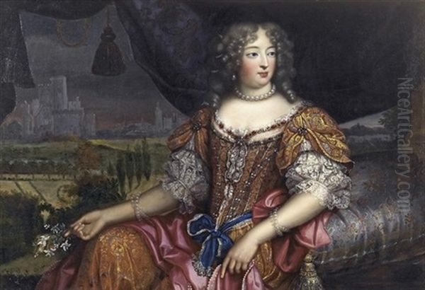 Portait De Madame De Montespan(?) Oil Painting by Pierre Mignard
