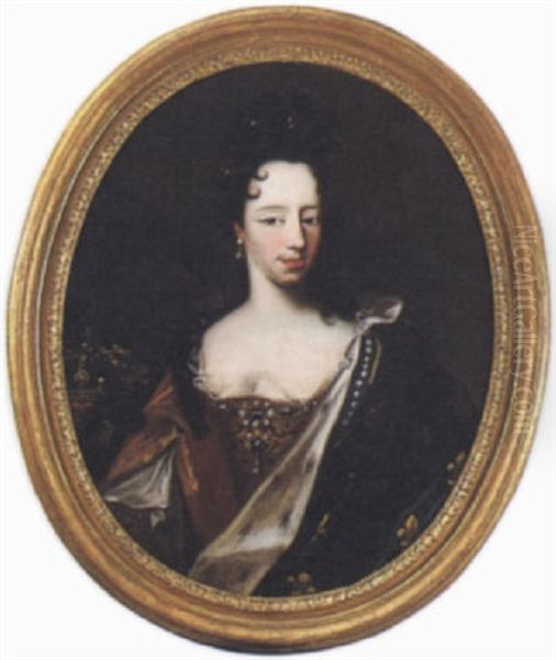 Ritratto Di Anna D'orleans Oil Painting by Pierre Mignard