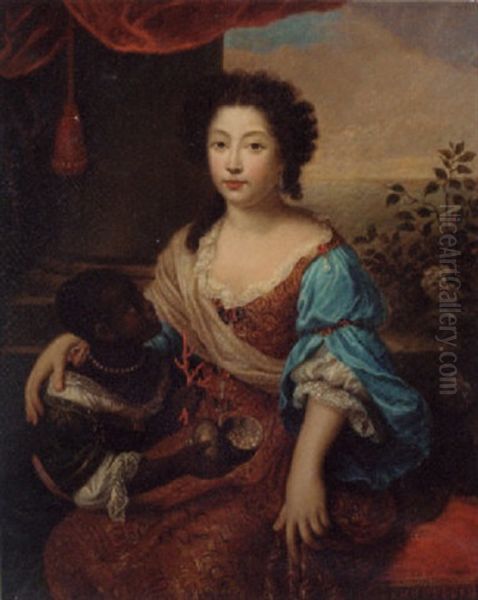 Portrait Of Louise Renee De Penancoet De Keroualle, Duchess Of Portsmouth Oil Painting by Pierre Mignard