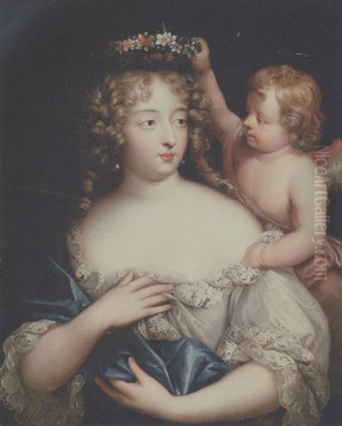 Portraet Af Francoise-athenais De Rochechuart De Mortemart, Marquise De Montespan Oil Painting by Pierre Mignard
