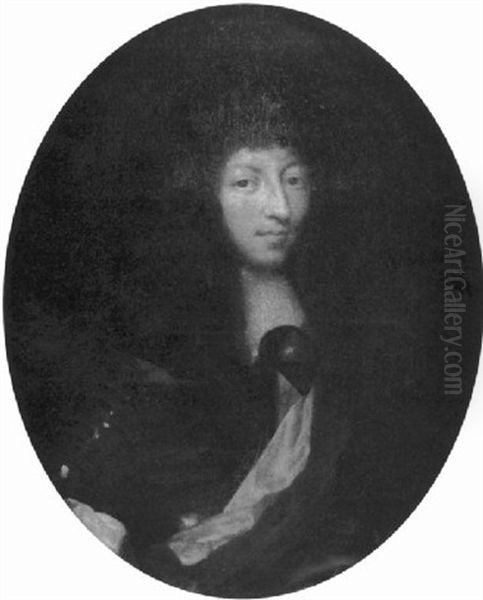 Portrait De Monsieur, Frere Du Roi Oil Painting by Pierre Mignard