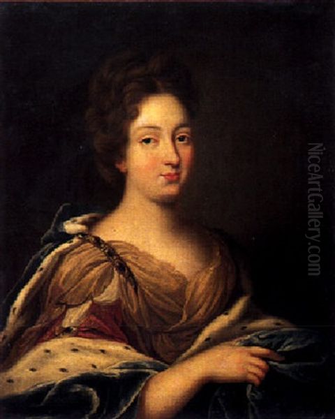 Portrat Einer Dame Oil Painting by Pierre Mignard
