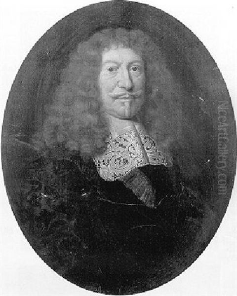 Portrait D'homme Decore De L'ordre Du Saint Esprit: Francois Anne D'estree, Marquis De Coeuvre Oil Painting by Pierre Mignard