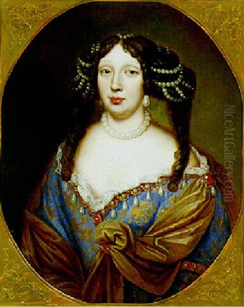 Bildnis Von Magdalena Sibilla Herzogin Von Wurttemberg, Gemahlin Herzog Ludwigs Von Wurttemberg Oil Painting by Pierre Mignard