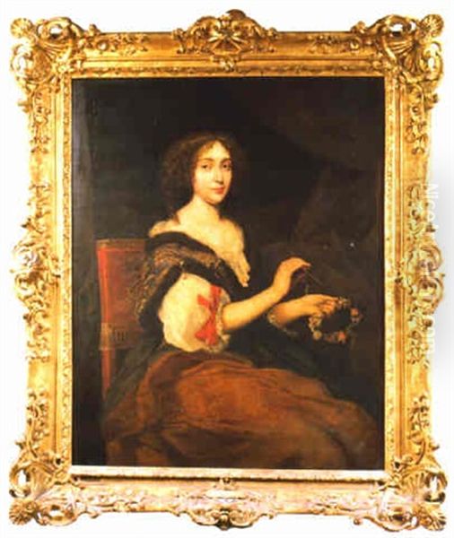 Portrait De La Comtesse De Lauzun Oil Painting by Pierre Mignard
